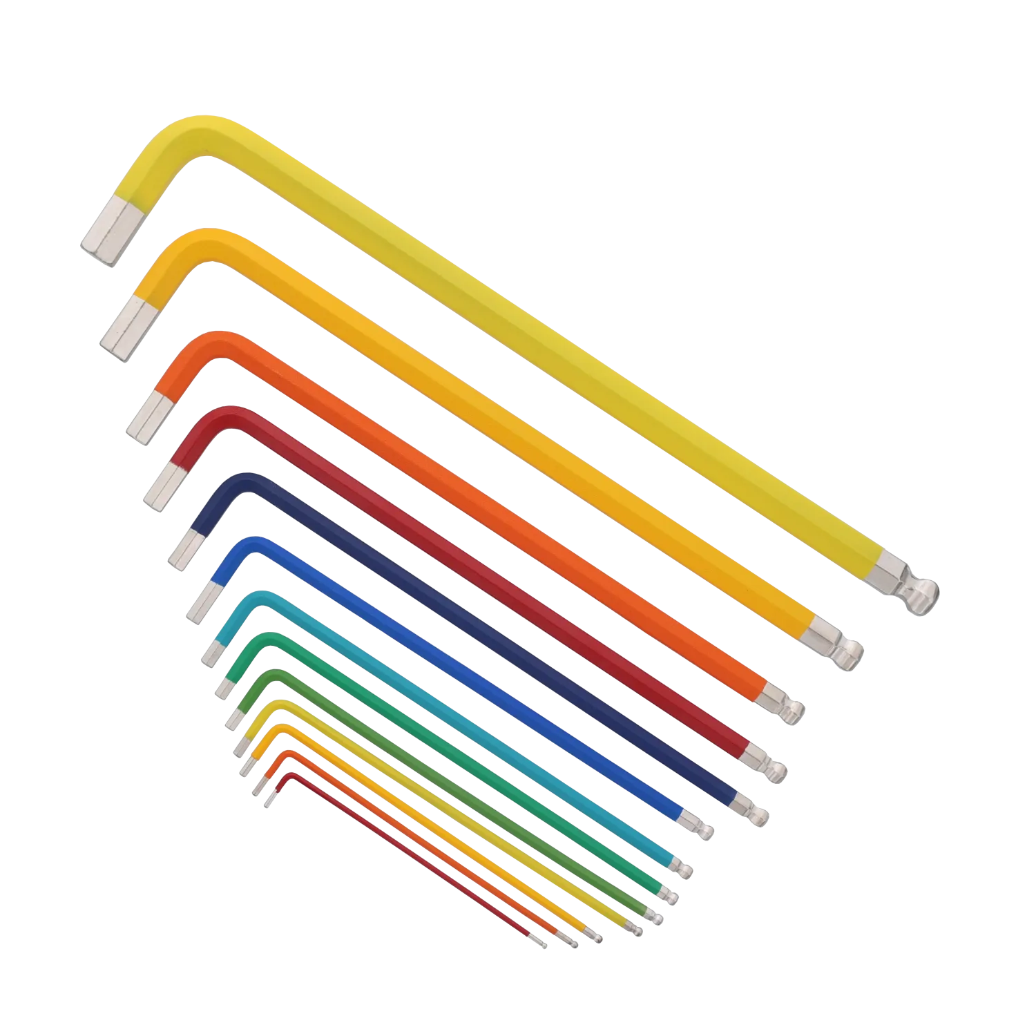 Wiha Tools Tools 66981 Ball End Color Coded Inch Hex L-Key Set, 13 Pc.