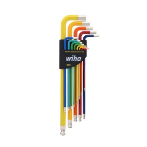 Wiha Tools Tools 66981 Ball End Color Coded Inch Hex L-Key Set, 13 Pc.