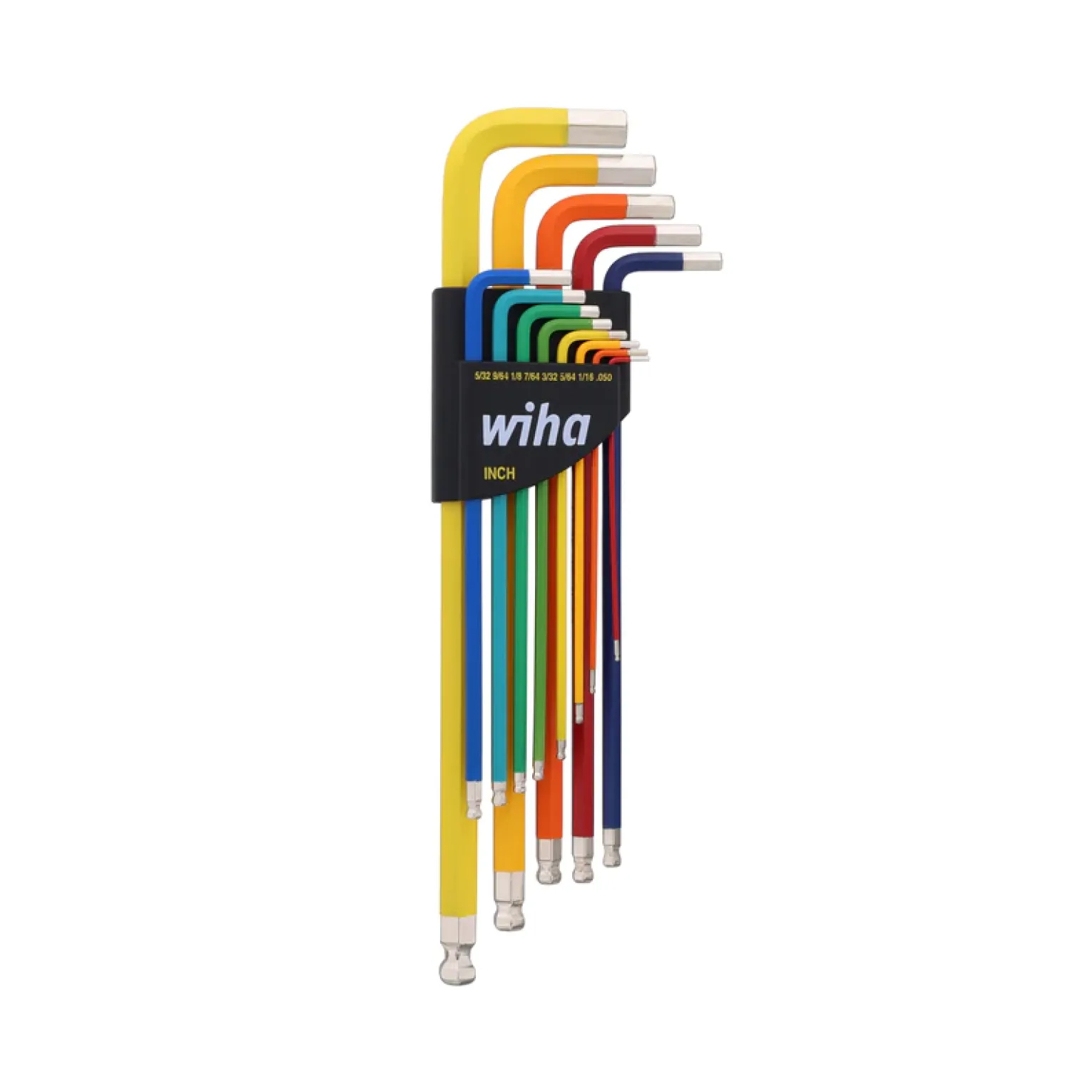 Wiha Tools Tools 66981 Ball End Color Coded Inch Hex L-Key Set, 13 Pc.