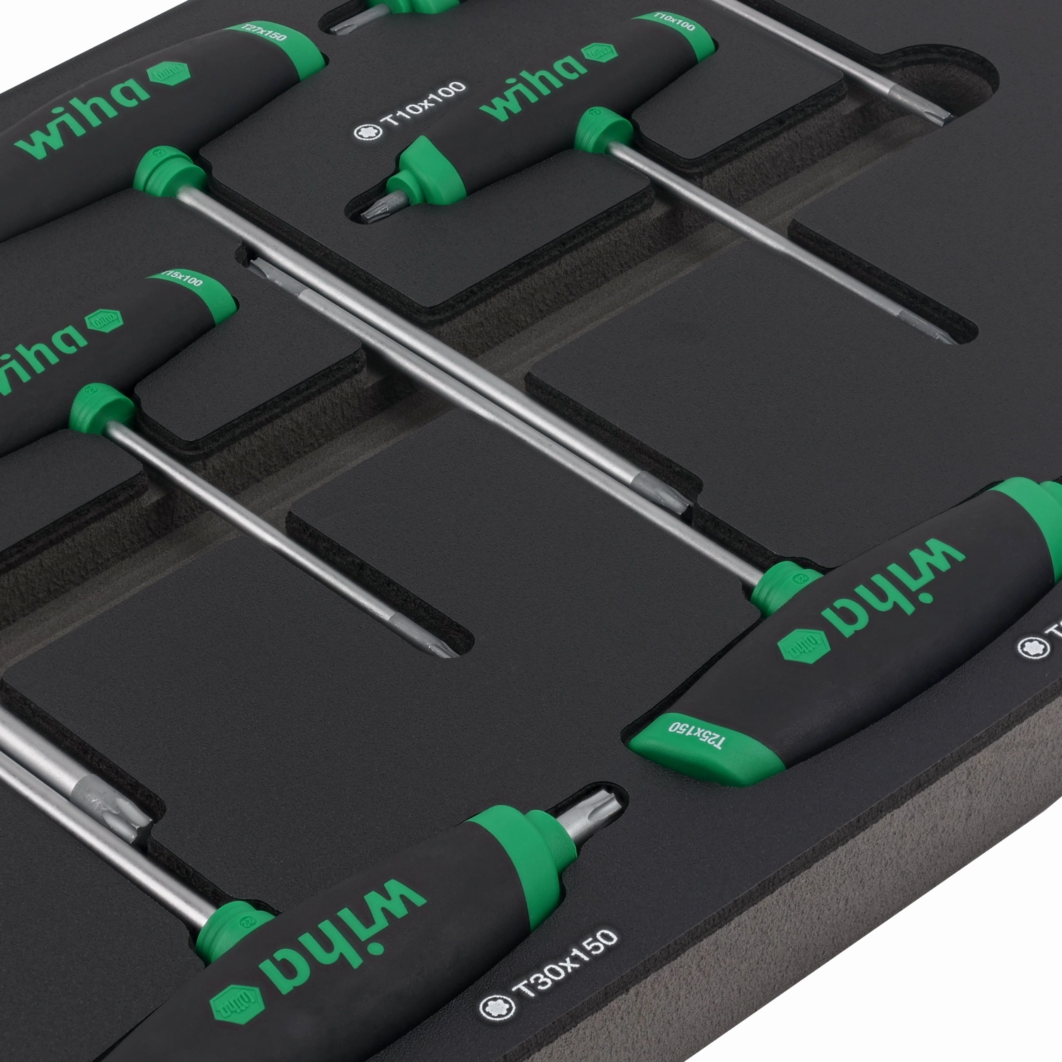 Wiha Tools 36489 Torx T-Handle Foam Tray Set, 7 Pc.