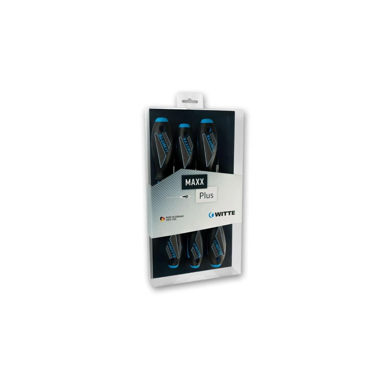 Witte 9T 663862 MAXX PLUS 6 Pc set: 3 Slotted, 2 Phillips, 1 Square