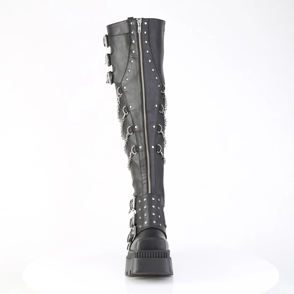 WRATH-310 Black Vegan Leather