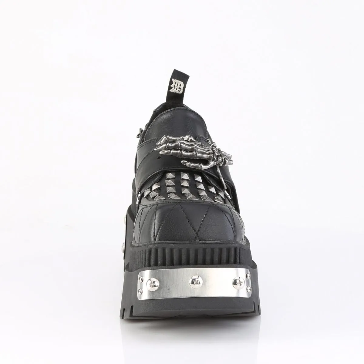 WRATH-42 Black Vegan Leather Platform Shoes