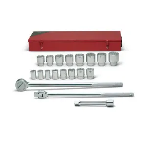 Wright Tool 618 3/4" Drive 12 Point Standard Socket Set 19 Piece