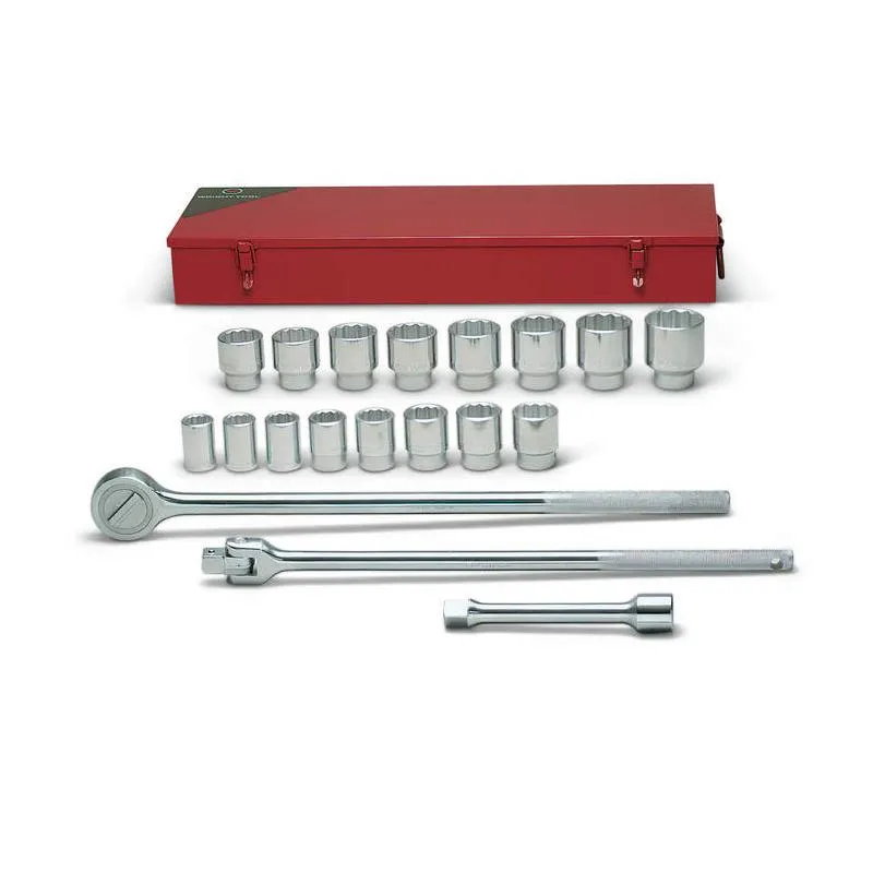 Wright Tool 618 3/4" Drive 12 Point Standard Socket Set 19 Piece