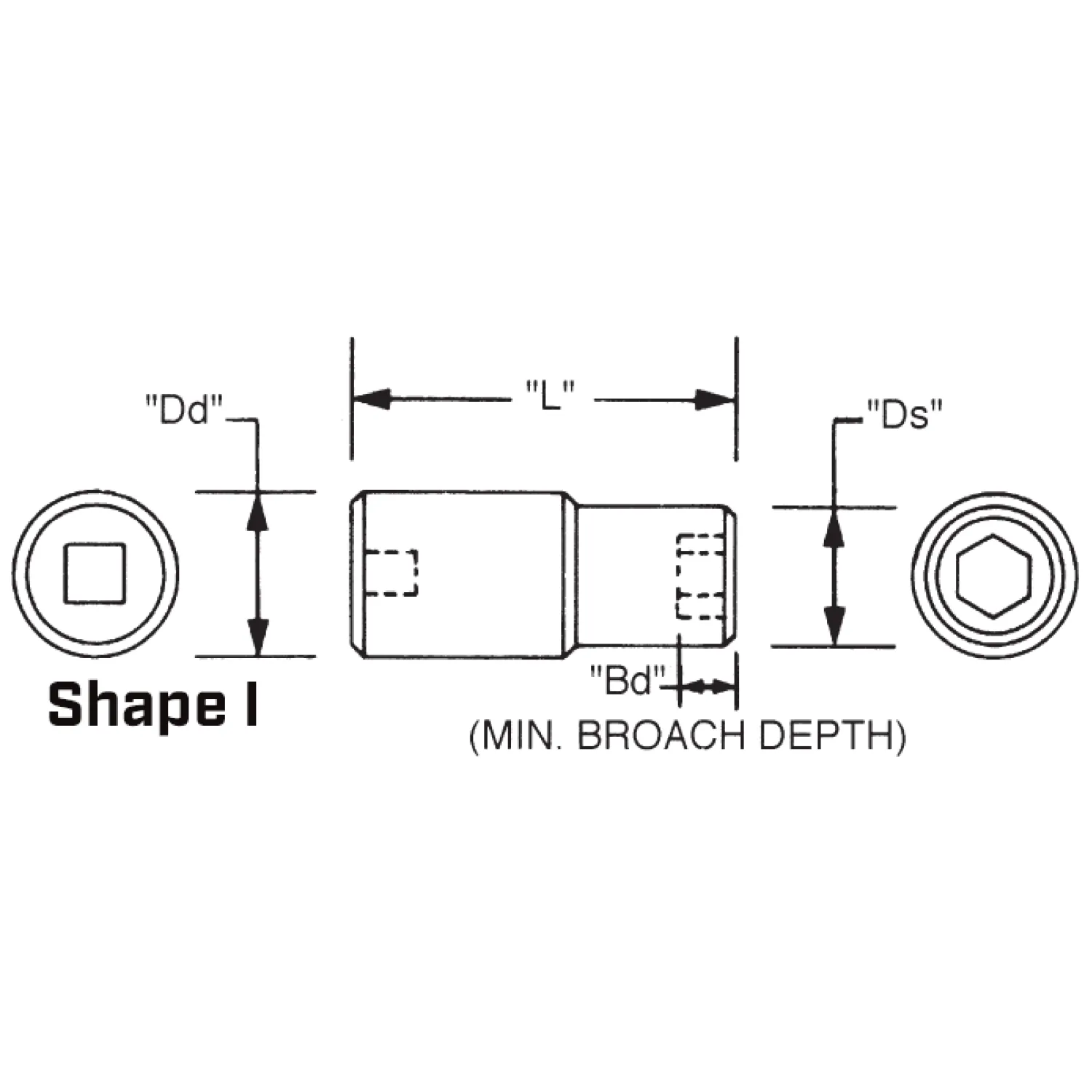 Wright Tool 8828  1" Drive 6 Point Standard Impact Socket - 7/8"