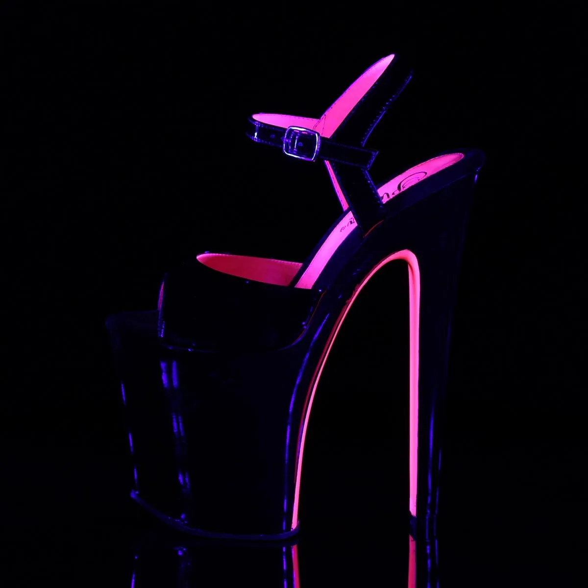 XTREME-809TT Black Patent -Neon Hot Pink/Black