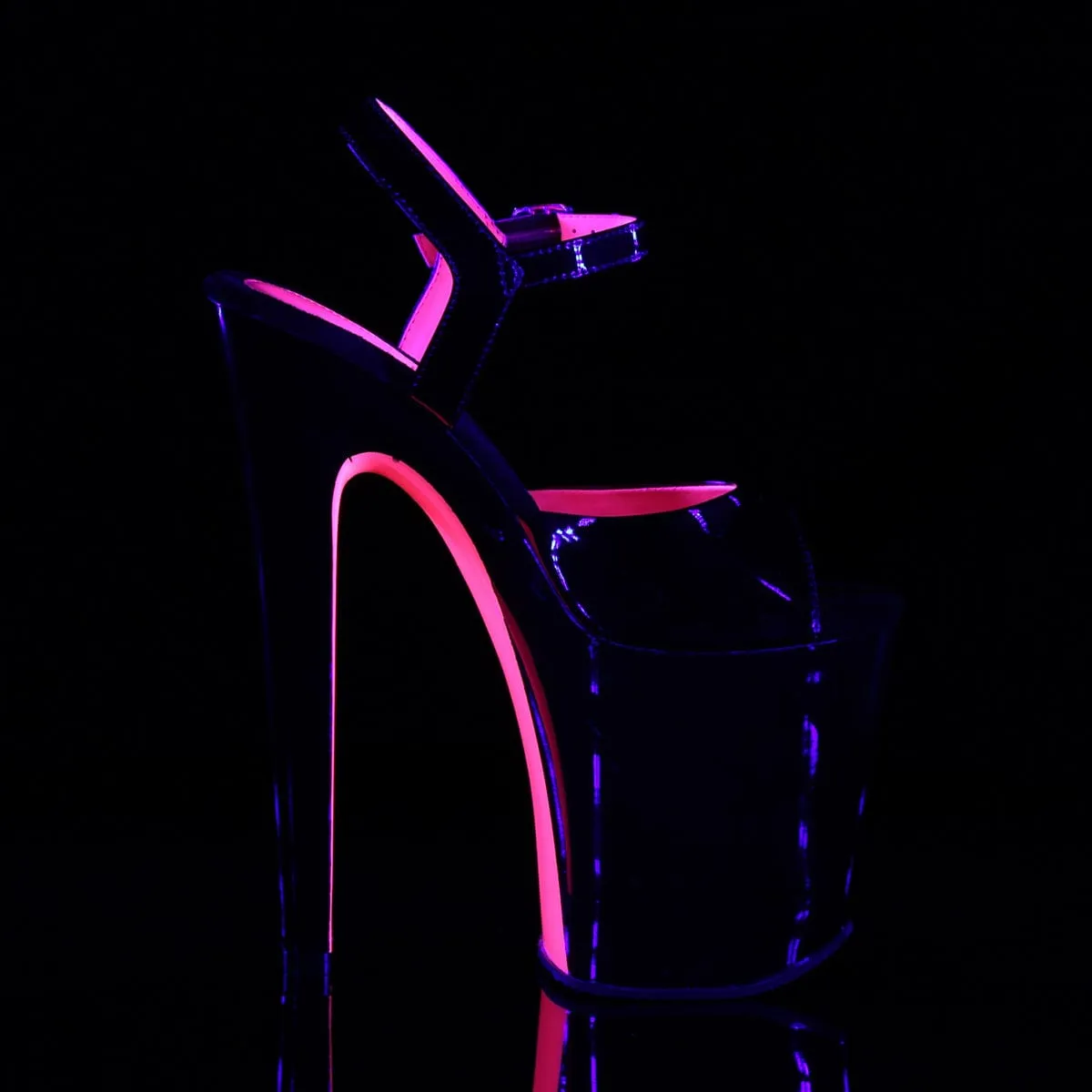 XTREME-809TT Black Patent -Neon Hot Pink/Black